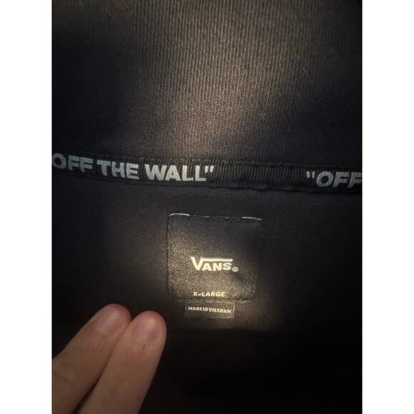 Vans Men’s Two Button Collared Pullover Vintage Black Size XL - Picture 3 of 8